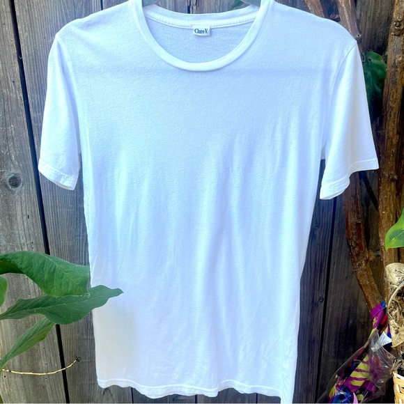 Clare V Tops - Clare V Plain White T- Shirt